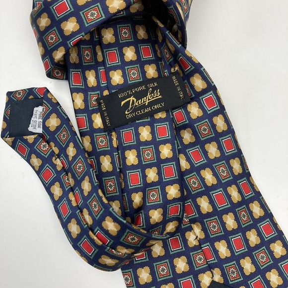 Vintage Silk Necktie Tie Made Italy 100%silk - Picture 5 of 6